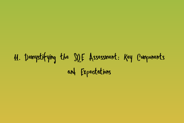 Featured image for 11. Demystifying the SQE Assessment: Key Components and Expectations